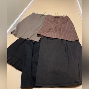 Women's Skirt Collection - set of 6 - Black, Brown, Gray. Business casual